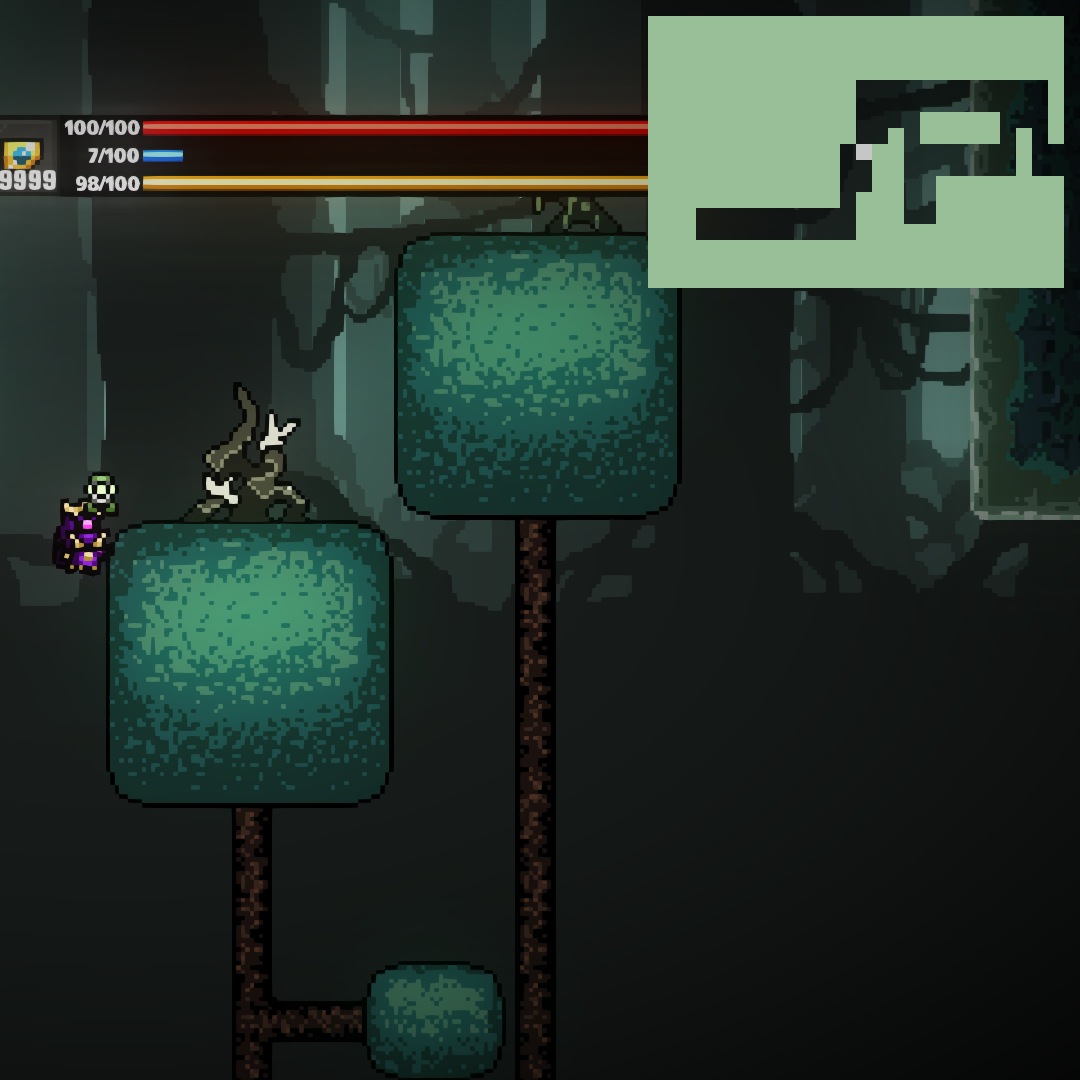 TerrainGenerators mod and Minimap mod showing custom trees